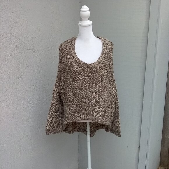 Cecico Sweater Women's Size Med Brown-Cream Preppy Fall Midwest - Picture 4 of 4